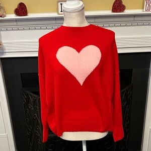 CeCe Red Sweater with Pink Heart